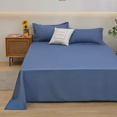 Lençol de algodão puro cor, cor pura simples, peça única, Skin-Friendly, dormitório estudantil, cama de solteiro e casal - loja online