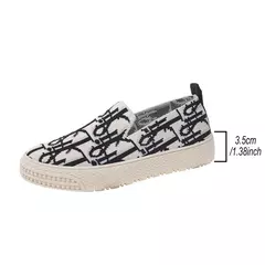 Imagem do Graffiti mocassins femininos 2025 primavera e verão malha boca profunda moda mais fácil para combinar casual xadrez respirável tênis