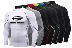Proteção UV dos homens Natação T-Shirt, Rash Guard, Manga Comprida, Surf, Sw na internet