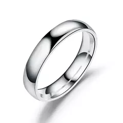 Imagem do Anel de titânio simples de 6mm, feminino, masculino, evita alergias, alto polimento, anéis de casamento, aço inoxidável, casal, joias de dedo, presentes