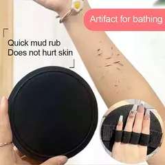 Escova de banho esfoliante do corpo preto, removedor de pele morta, ferramentas de banho, toalha de banho circular indolor, material PVA na internet