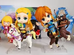 10cm # 1212 A Lenda de Zelda: Figura de ação Breath of The Wild Zelda # 733-DX Link Anime Figura Coleção PVC Modelo Boneca Brinquedos