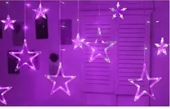 Impermeável LED Cortina String Fada Luz, Lâmpadas, Guirlanda, Piscando, Fada, Lua, Estrela, Ao ar livre, Jardim, Decoração de Natal, 220V, 3,5 m - Wolf Magazine
