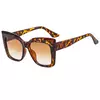 Óculos de sol vintage para mulheres, designer de marca, óculos de sol quadrados, decoração retrô tartaruga, sombra retangular grande, óculos femininos