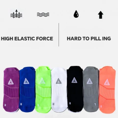 Imagem do Meias curtas de nylon para homens e mulheres, meias esportivas respiráveis e antiderrapantes para corrida, ciclismo e maratona