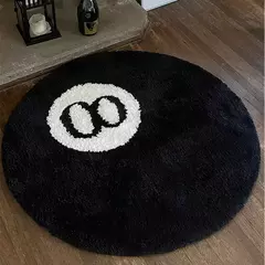 Tapete de bilhar redondo simulado, Tapete de 8 bolas, Tapete de cadeira macia de caxemira, Tapetes antiderrapantes, Quarto Vintage Black Carpet Drop - Wolf Magazine
