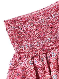 Saia com borda plissada estampada para mulheres, saia curta plissada floral, minissaia feminina de férias Boho, saia sexy Y2K, nova moda - comprar online