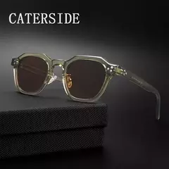 CATERSIDE-Óculos Retro Polarizados para Homens e Mulheres, Quadro Ultraleve, Óculos de Sol Polígono, Óculos de Viagem Ao Ar Livre, Alta Qualidade, TR90 - comprar online