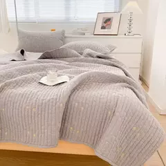 Qualidade capa de cama xadrez puro algodão lavado colcha cobertor grau a algodão acolchoado folha capa verão colcha têxteis para casa - loja online