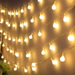 Ball-like guirlanda de luz led, 10m, 6m, 3m, 1.5m, bateria, lâmpada ao ar livre, decoração para jardim, casamento, Natal - Wolf Magazine