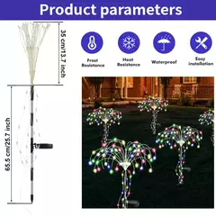 Luzes de caminho solar de fadas ao ar livre à prova d'água para decoração de gramado de jardim - lâmpada movida a energia solar para pátio de varanda de quintal - linda, dur na internet