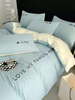 Conjunto de cama de algodão egípcio com lençol, capa de edredão, fronhas, roupa de cama, rei, rainha, duplo, duplo, luxo nórdico - comprar online