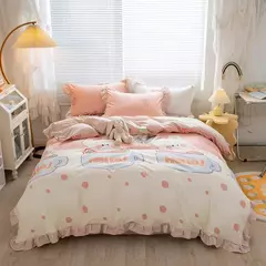 Yanyangtian rendas 4-piece conjunto de cama folha colcha capa fronha linho para a família crianças quarto sala estar conjunto 4 pçs - Wolf Magazine