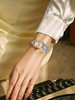 Relógios casuais com mostrador digital para mulheres, pulseira de couro quadrada relógio elegante relógio de pulso de quartzo presente retrô - comprar online