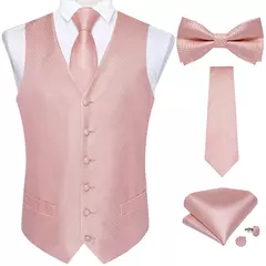 Imagem do Festa de casamento ouro colete paisley floral jacquard colete masculino 4 pçs colete gravata lenço anel hanky abotoaduras conjunto dibangu