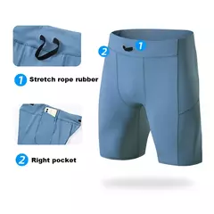 Shorts de compressão rápida para homens, calças justas para musculação, leggings fitness, cintura elástica, calças esportivas, ginásio correndo - Wolf Magazine