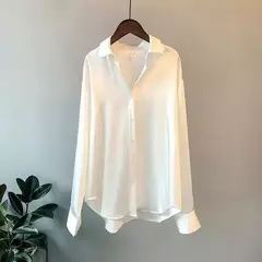 Camisa de botão manga longa feminina, blusa de senhora do escritório, blusa casual doce, estilo coreano, moda verão, outono, inverno - Wolf Magazine