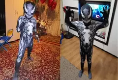 Superheróis cosplay trajes de halloween para novo traje de veneno crianças terno macacão meninos symbiote spidermancostumes - Wolf Magazine