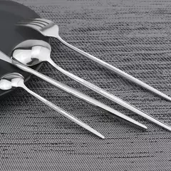 Aço inoxidável Golden Talheres Set, Faca, Garfo, Colher, Talheres, Talheres, Festival Cozinha, Louça, Presente, Punho Preto, 24pcs - loja online