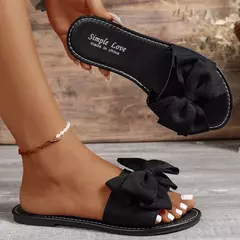 Chinelos de gravata borboleta para mulheres, sandálias de praia, sapatos casuais, slides da moda, verão - comprar online