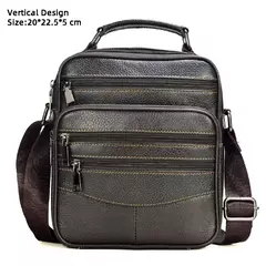 Sacos de couro genuíno para homens, bolsa crossbody masculina, mini pad, bolsa de ombro para menino, marca de luxo, moda quente - comprar online
