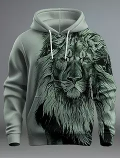 Capuz de manga comprida masculino, moletom com capuz, impressão 3D, bolso frontal, streetwear, moda primavera, novo - comprar online