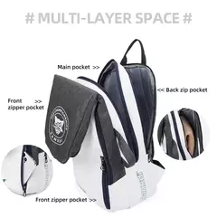 Mochila de remo de tênis dobrável para homens Squash Badminton Racket Bag Bolsa de transporte de raquetebol Sacos esportivos de grande capacidade - loja online