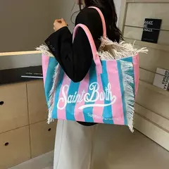 Sacola de carta de grande capacidade feminina, bolsa de ombro casual, carta simples, estilo novo, 2020 na internet