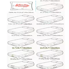 Capa de cama para quarto, 3 peças, conjunto de lençóis estampados (um lençol e duas fronhas) Una Sábana Y Dos Fundas De Almohada - loja online