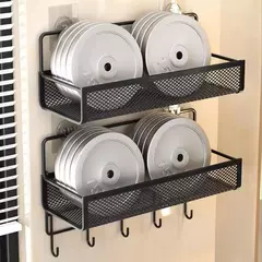 Portable Hanging Wall-Mounted Storage Rack, No-Drilling, Banheiro, Cebola, Alho, Tempero Organizador, Cozinha Cesta De Armazenamento, Umidade - loja online