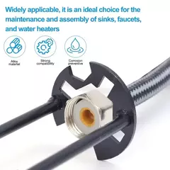 Chave de pia 5 em 1, multifuncional, aço carbono, torneira, chave de tubulação de encanamento, banheiro, cozinha, conjunto de reparo de pia, ferramentas de hardware - comprar online