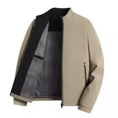 Imagem do Elegante jaqueta casual de negócios para homens, roupas ao ar livre à prova de vento, jaqueta solta, uso diário, outono e inverno