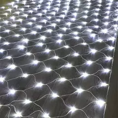 Impermeável Net Mesh Luzes LED, Fada Cortina, Guirlanda, Exterior, Jardim, Decoração de Casamento, Festa de Natal, 3m, 6m, 12m
