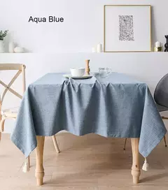 Toalha de mesa impermeável de algodão e linho, mesa retangular, anti-escaldante, high-end, pequeno, fresco na internet