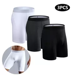 Shorts boxer de algodão masculino, boxers longos para homem, cuecas masculinas, cuecas sexy, shorts boxer familiares, 3pcs lotes - comprar online