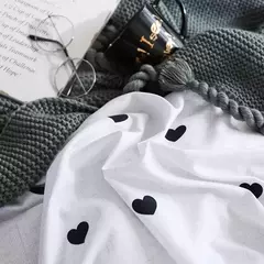 Coração Imprimir Conjunto de cama reversível, Duvet Cover Set, microfibra, moderno Quilt Cover, Zipper Closure com 2 Fronhas, King Size - comprar online