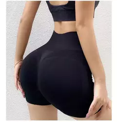 Shorts de ioga para mulheres, treino elástico, cintura alta, controle de barriga, calças Ruched Booty, calças justas de compressão sem costura - comprar online