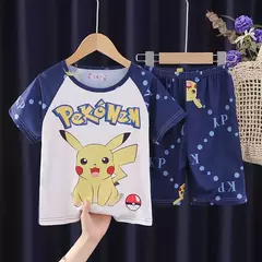 Conjunto de pijamas infantis de manga curta, roupas infantis, roupas infantis, roupas infantis, roupas infantis, verão - loja online