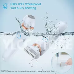 Lâminas elétricas para mulheres, biquíni aparador, rosto barbeadores, depilação, axilas e pernas, senhoras Body Trimmer, IPX7 impermeável, 2 em 1 - loja online