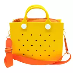 Imagem do Saco de praia impermeável com furos, sacola transversal do corpo, acessórios de encantos adequados DIY, sacos de jantar feminino, elegante