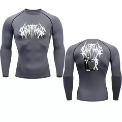 Imagem do Y2K-Men's Bodybuilding Esporte T-Shirt, Corrida Camisa Secagem Rápida, Tops de Compressão de Manga Longa, Ginásio Camiseta, Fitness Rashgard Apertado