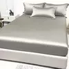 Lençol de cetim para o quarto, cama moderna, simples, cor sólida, excluindo fronhas, 1