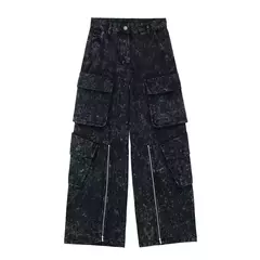 Jeans soltos de cintura média para mulheres, Único e elegante, Moda, Novo estilo