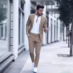 Ternos casuais slim fit masculinos para casamento, lapela de pico, smoking masculino do noivo, traje masculino, 2 peças