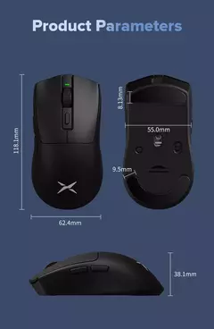 Delux-M600 Mouse sem fio para jogos, Macro Mice recarregável para PC Gamer, leve, conexão de modo duplo, 2.4G, 49g, PMW3325 - Wolf Magazine