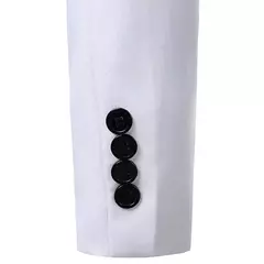 Blazer de manga comprida masculino, jaqueta formal, botão único, cor de contraste, casacos masculinos na internet