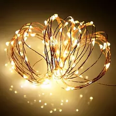 Imagem do Luzes De Fadas A Bateria Operado Centerpiece Do Casamento Decorações De Mesa Festa De Natal Fio De Cobre String Luzes Alimentado Por Bateria