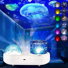 Ocean LED Light Projector for Bedroom, Projeção de parede subaquática rotativa, Lâmpada 3D, Stereo, Star Galaxy, Sky, Wave Color, Kids 'Presentes - loja online