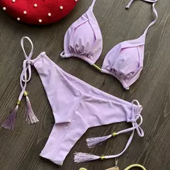 Fato de banho triangular sexy para mulheres, biquínis brasileiros, maiô halter, maiô push up, corrente de metal, biquíni de praia, novo, 2023 - comprar online