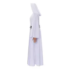 Imagem do Star wars cosplay desempenho vestido feminino estilo princesa leia branco vestido longo transporte direto da china continental